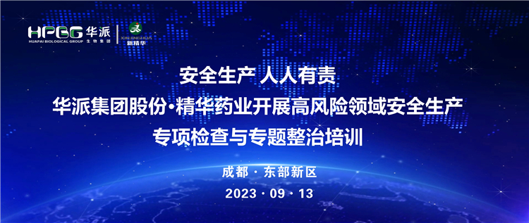 清静生产 人人有责 | 华派集团股份&middot;龙8头号玩家药业开展高危害领域清静生产专项检查与专题整治培训